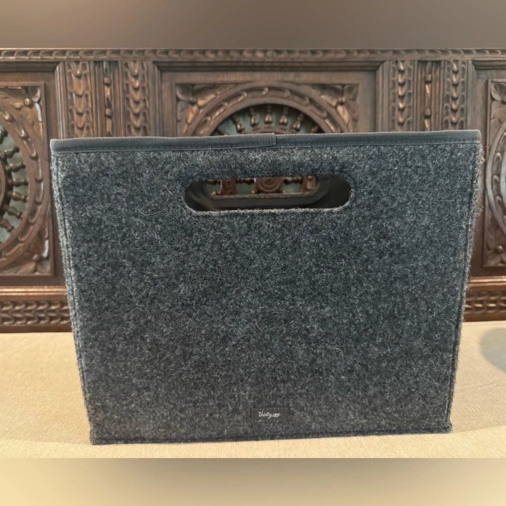 Thirty-One Charcoal Felt Storage Tote